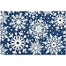 Blue Snowflake Christmas Accent Rug