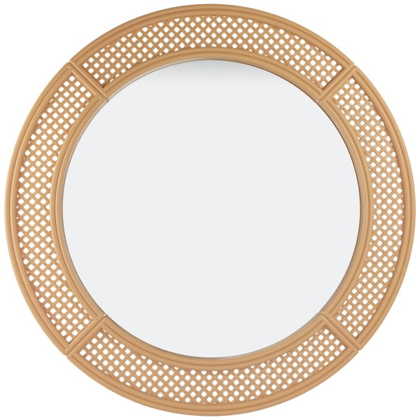 Round Woven Rattan Wall Mirror Kirklands Home