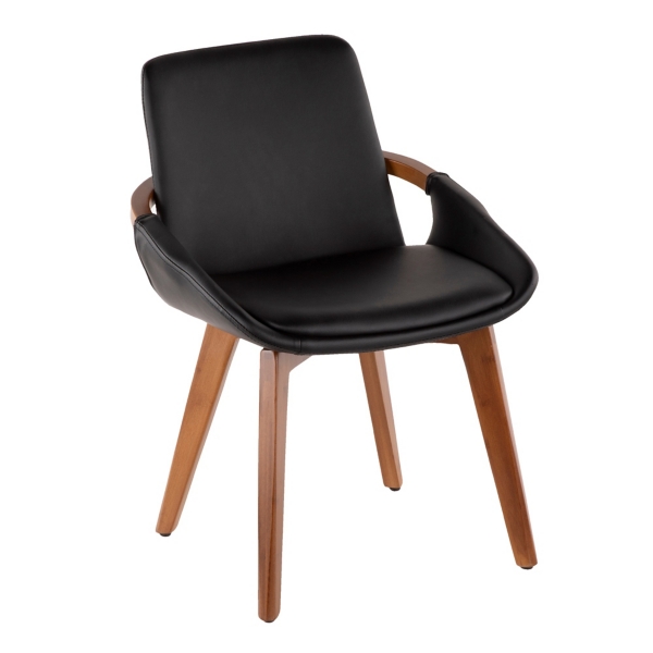 Black Faux Leather and Bamboo Frame Dining Chair Kirklands Home
