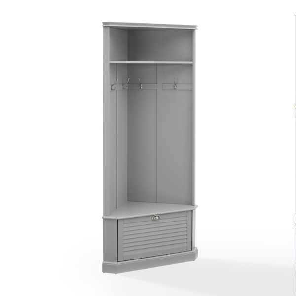 Gray Wood Drop Door Corner Hall Tree Kirklands Home