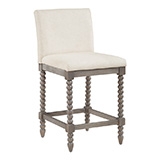 Cream Spindle Legs Counter Stool