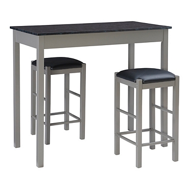 CLEARANCE: Kitchen Island with 2 Stools (Charmworks) - Our Country Hearts