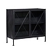 Black Iron X-Panel Cabinet