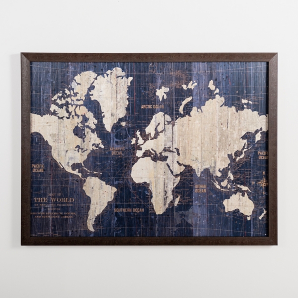 Blue Old World Map Framed Art Print Kirklands Home