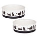 Black and White Cats 2-pc. Pet Bowl Set, 6 in.