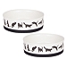 Black and White Cats 2-pc. Pet Bowl Set, 8 in.