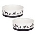 Black and White Dogs 2-pc. Pet Bowl Set, 6 in.