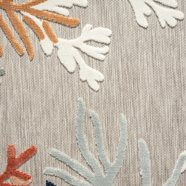 Beige Coral Reef Area Rug, 5x7