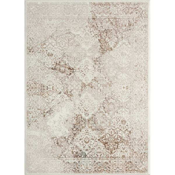 Beige Faded Damask Area Rug, 5x7 Kirklands Home