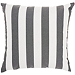 Black Stripes Reversible Square Outdoor Pillow