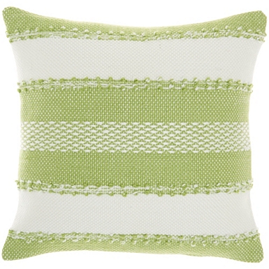 Lime Woven Stripe Reversible Outdoor Square Pillow Kirklands Home