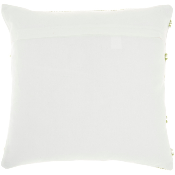 Lime Woven Stripe Reversible Outdoor Square Pillow