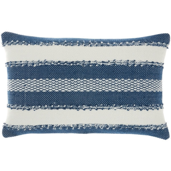 Beach Pillows, Striped Tassel, Navy Blue | Crumbs Home