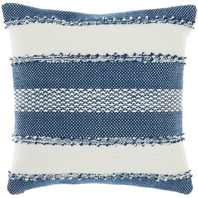 Blue Euro Sham Covers, Navy Lumbar Pillows, Reversible Bed Pillows