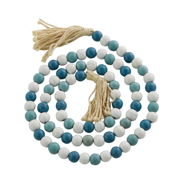 Wood Beaded Tassel Garland