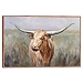 Big Sky Longhorn Framed Canvas Art Print