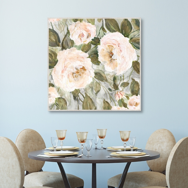 Soft California Roses Framed Canvas Art Kirklands Home