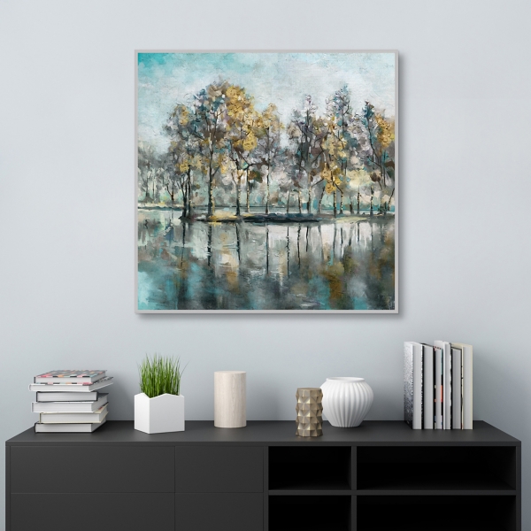 Beckoning Tree Grove Framed Canvas Art