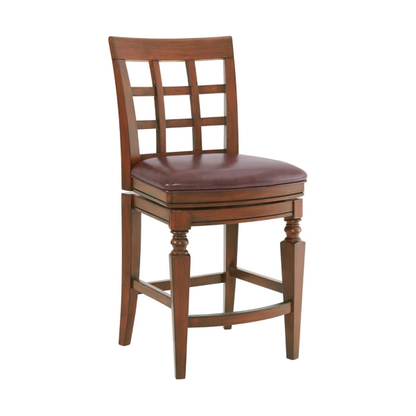 Mahogany Trellis Swivel Counter Stool Kirklands Home