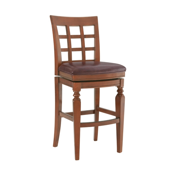 Mahogany Trellis Swivel Bar Stool Kirklands Home   287372