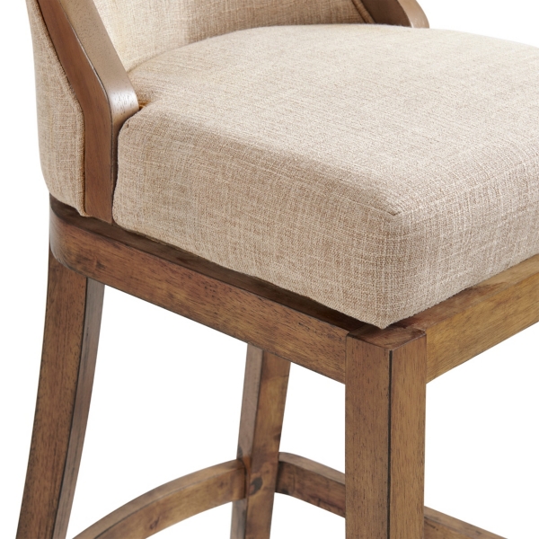 Sandy Beige Swivel Square Bar Stool