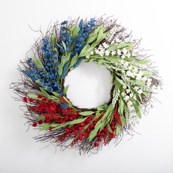 Tricolor Americana Forsythia Wreath | Kirklands Home