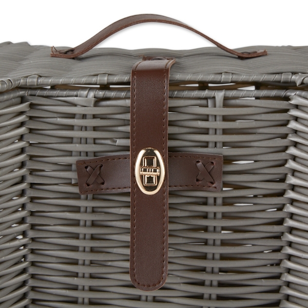 Gray Woven Bone Shaped Basket, 21 in.