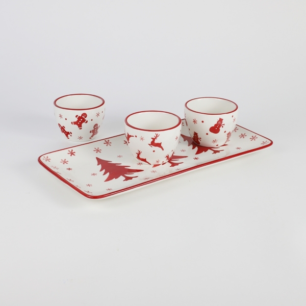 Holiday Patterns 4-pc. Serving Set