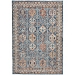 Blue and Gray Floral Contemporary Area Rug, 5x7