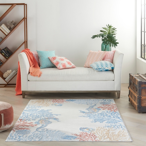 Ivory Underwater Paradise Area Rug