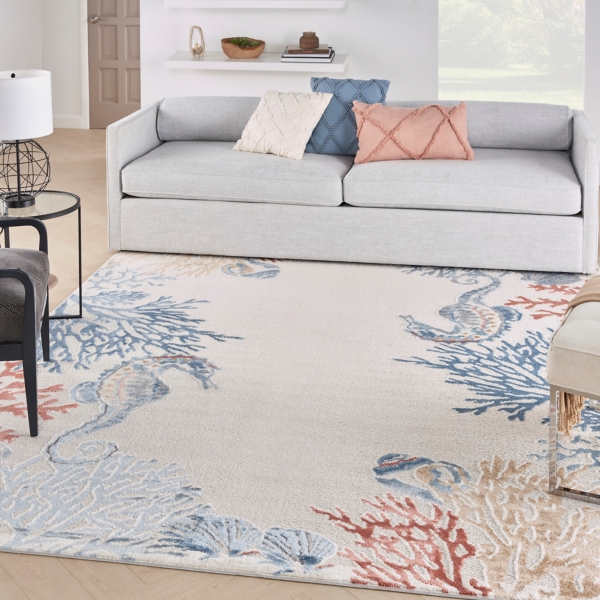 Ivory Underwater Paradise Area Rug, 7x9
