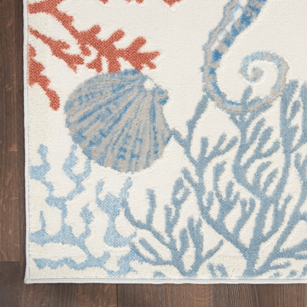 Ivory Underwater Paradise Area Rug, 7x9