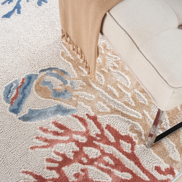 Ivory Underwater Paradise Area Rug, 7x9