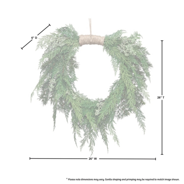 Twine Bound Cedar Branch Wreath