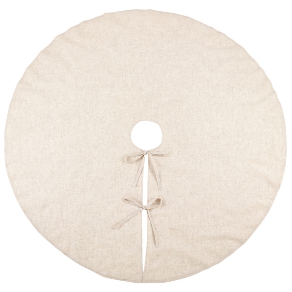 Simple Beige Linen Blend Tree Skirt 72 in. Kirklands Home