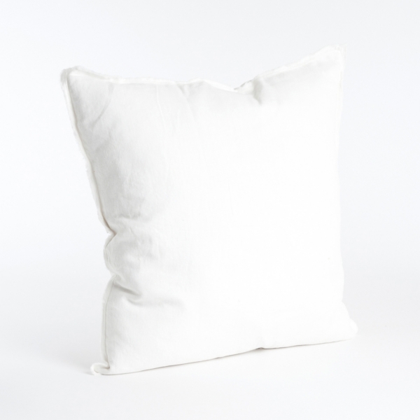 White Fringed Edge Pillow