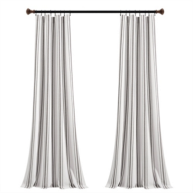 Blue and White Farmhouse Stripe Valance