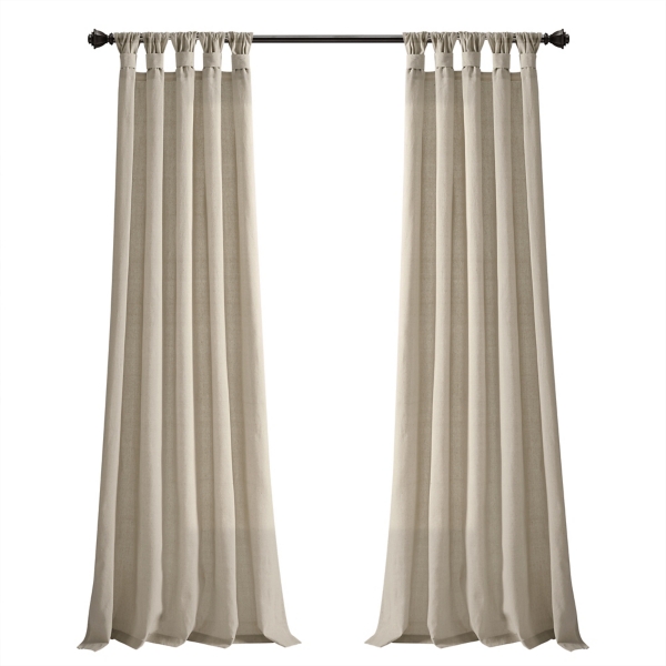 Beige Burlap Knotted Curtain Panel Set, 108 in. Kirklands Home
