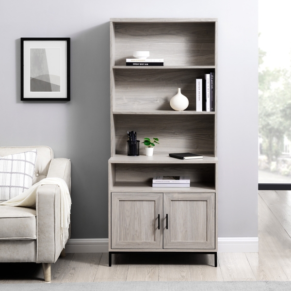 Pale Wooden Willow Storage Bookcase Kirklands Home