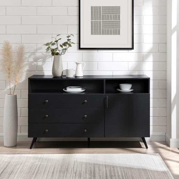 Midnight MidCentury Modern Sideboard Kirklands Home