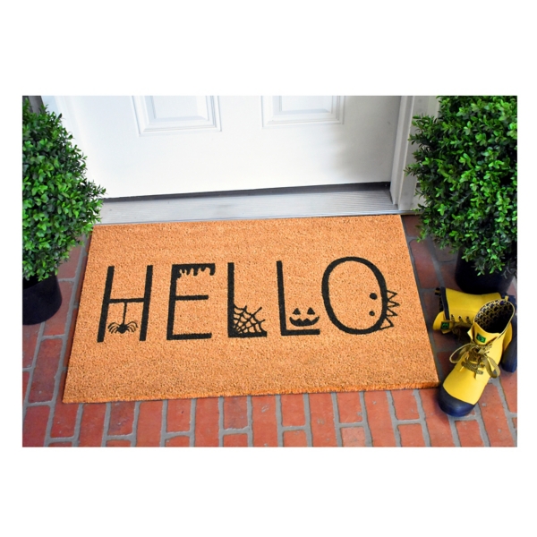Outdoor Spooky Hello Halloween Doormat Kirklands Home