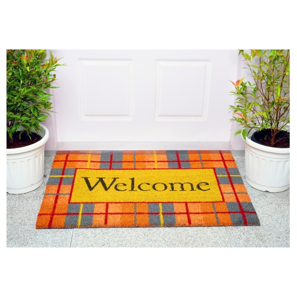Welcome Fall Leaves Home Door Mat Fall Doormat