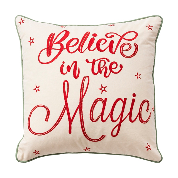 Believe in the Magic Christmas Throw Pillow  Kirklands Home