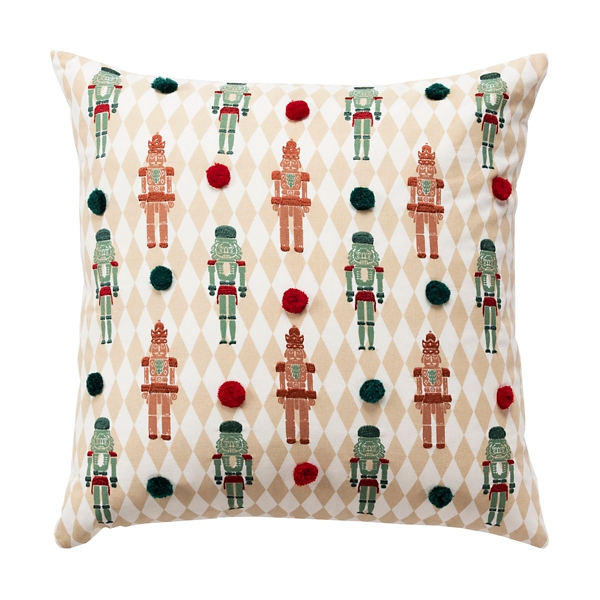 Nutcracker Textured Christmas Throw Pillow Kirklands Home