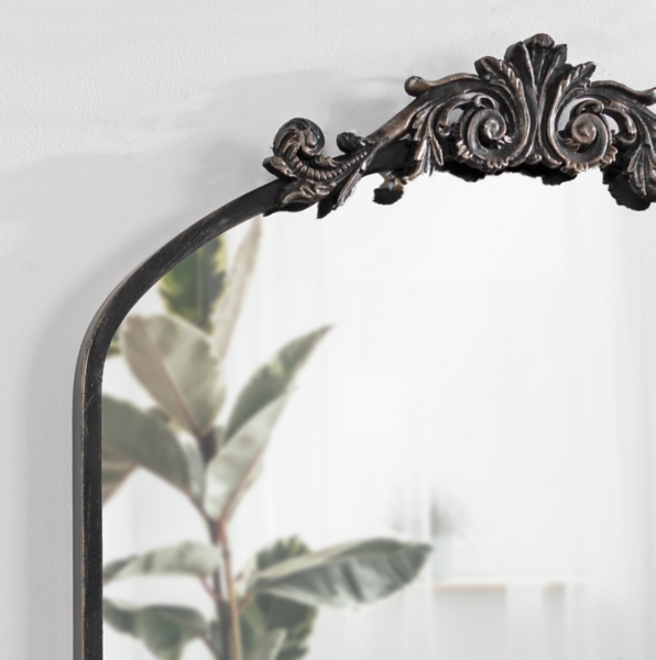 Black Arendahl Arched Mirror, 24x36 in.