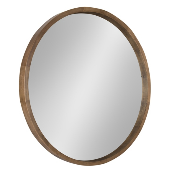 Round Rustic Wood Hutton Mirror | Kirklands Home