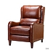Arturo Brown Leather Wingback Recliner