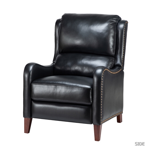 Black leather 2024 wingback recliner