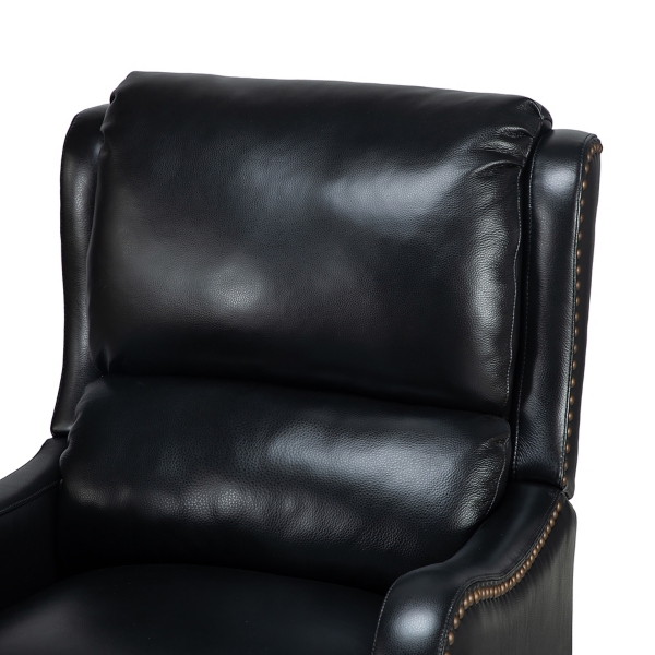 Arturo Black Leather Wingback Recliner