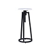 Black and White Marble Adjustable Drink Table
